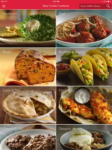 The Betty Crocker® Cookbook for iPad iPad  Ekran Görüntüleri