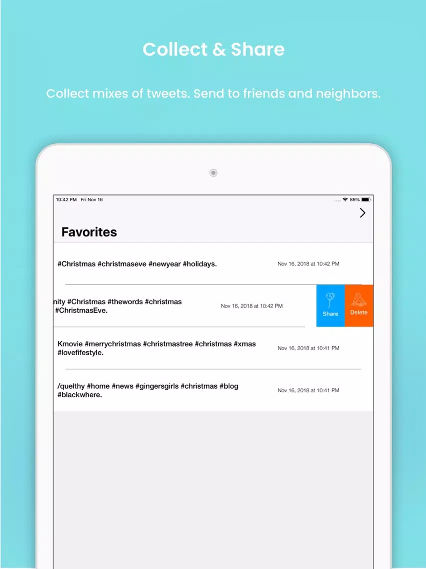 Tangkapan layar Xmas Birds Tweets CreaLite bot iPad 