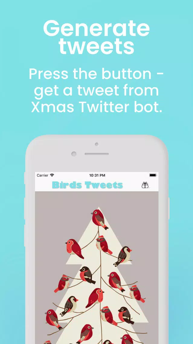 Tangkapan layar Xmas Birds Tweets CreaLite bot