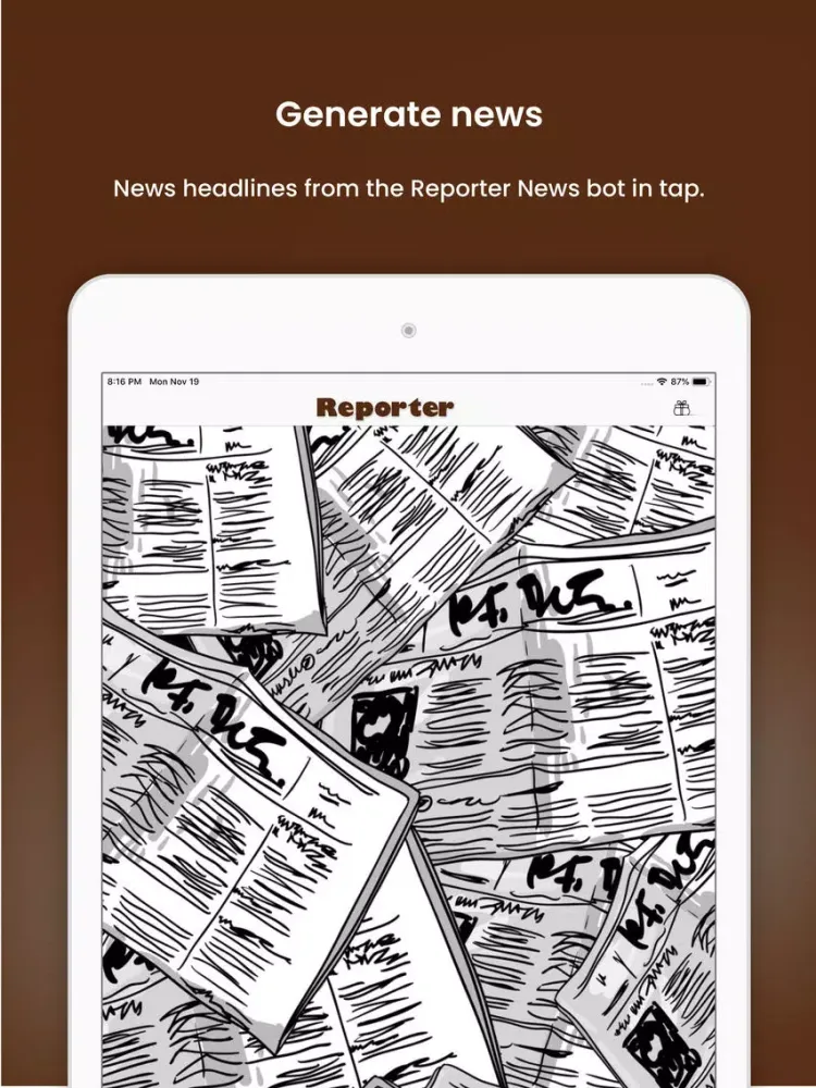 Captures d'écran de Reporter - News Creative bot iPad 