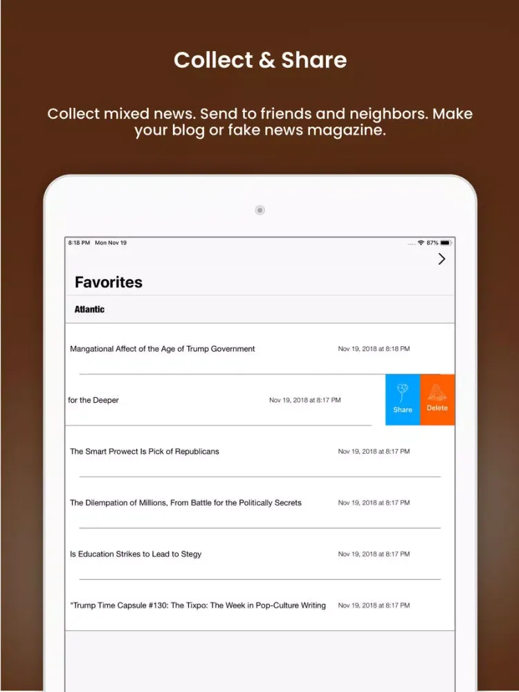 Captures d'écran de Reporter - News Creative bot iPad 