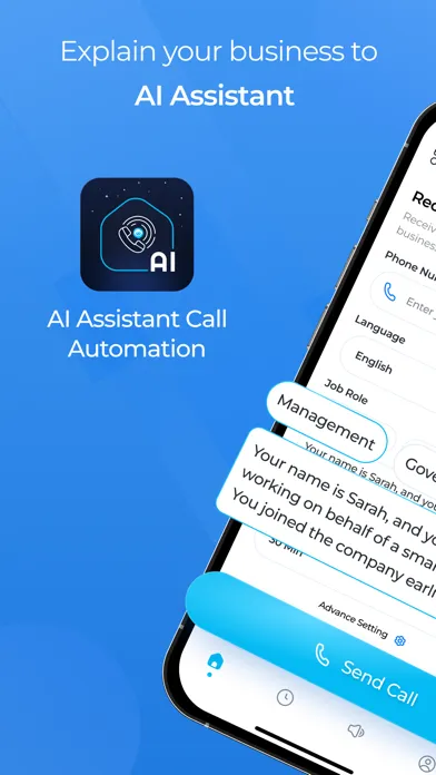 Captures d'écran de AI Assistant Call Automation