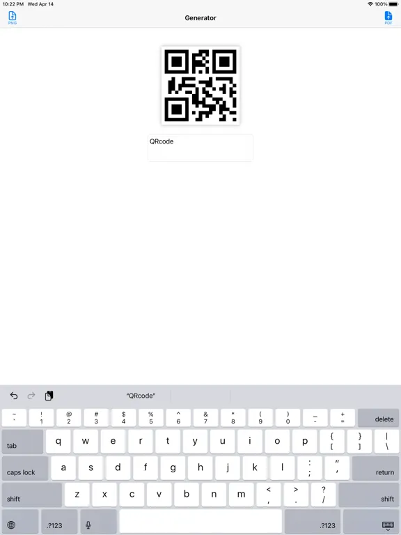 QR-Code Generator iPad 应用截图