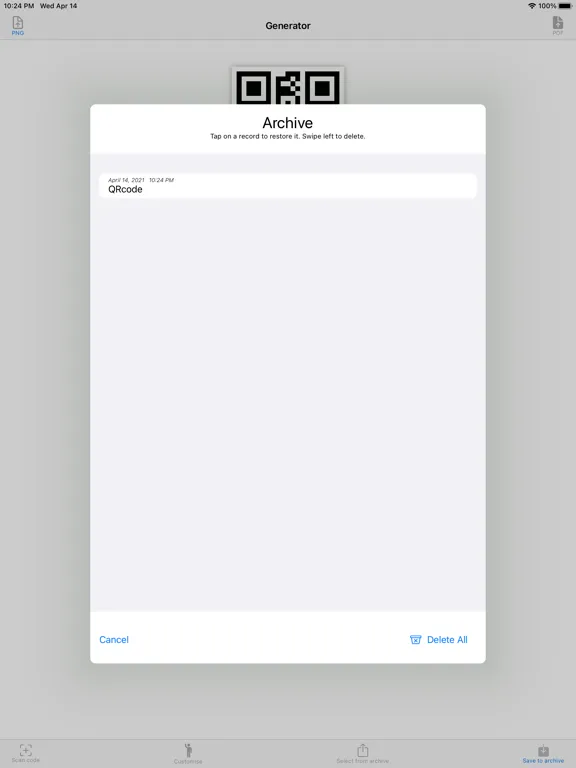 QR-Code Generator iPad 应用截图