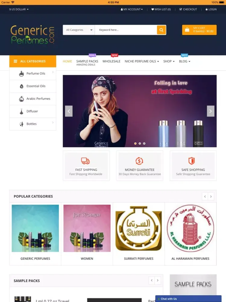 Capturas de pantalla de Generic Perfumes Store iPad 