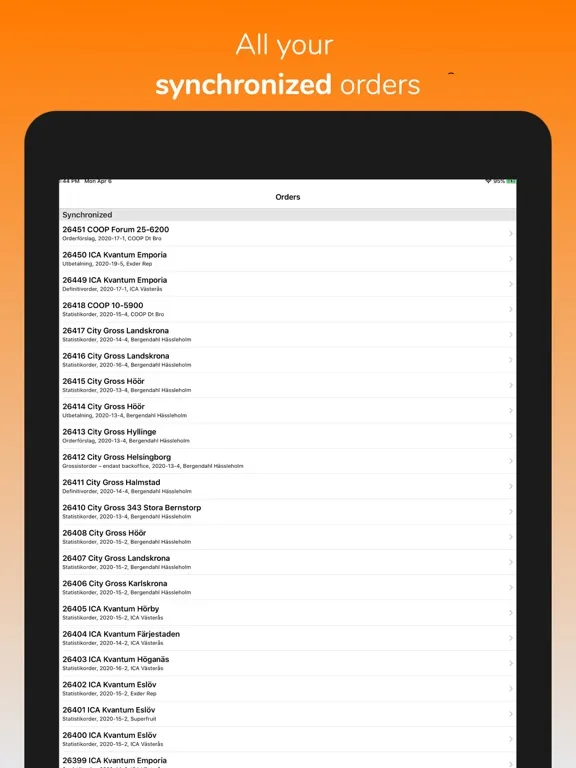 Ảnh chụp màn hình của Genero Sales: Challenger iPad 