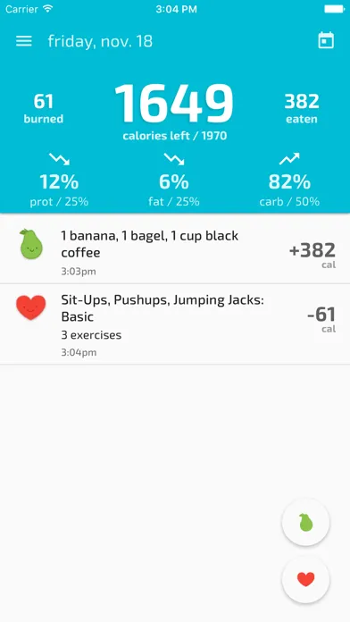 Capturas de pantalla de Talk-to-Track Diet and Fitness