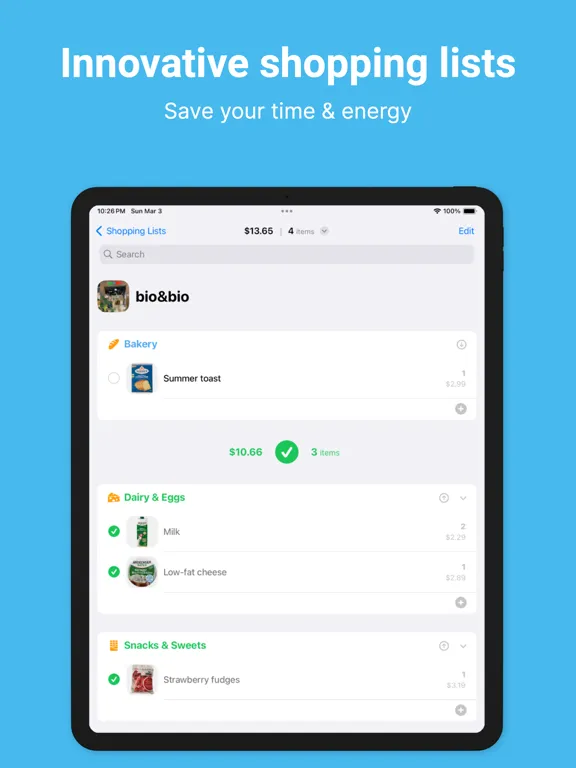تصاویر Shopping List - Bread & Milk iPad 