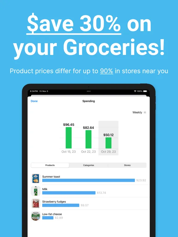 تصاویر Shopping List - Bread & Milk iPad 