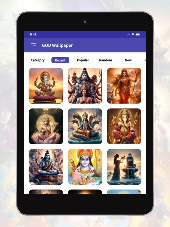 Zrzuty ekranu AI Gallery - God Images iPad 
