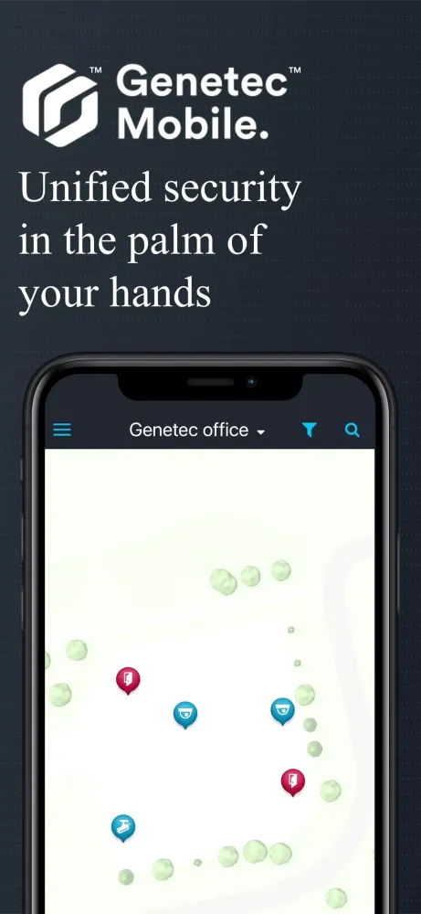 Capturas de tela do Genetec Mobile