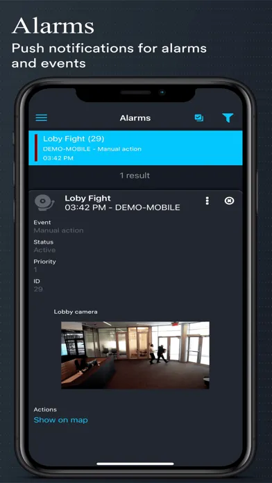 Tangkapan layar Genetec Mobile