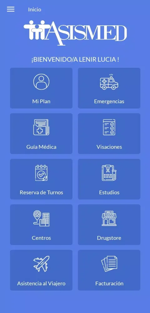 Screenshot di Asismed