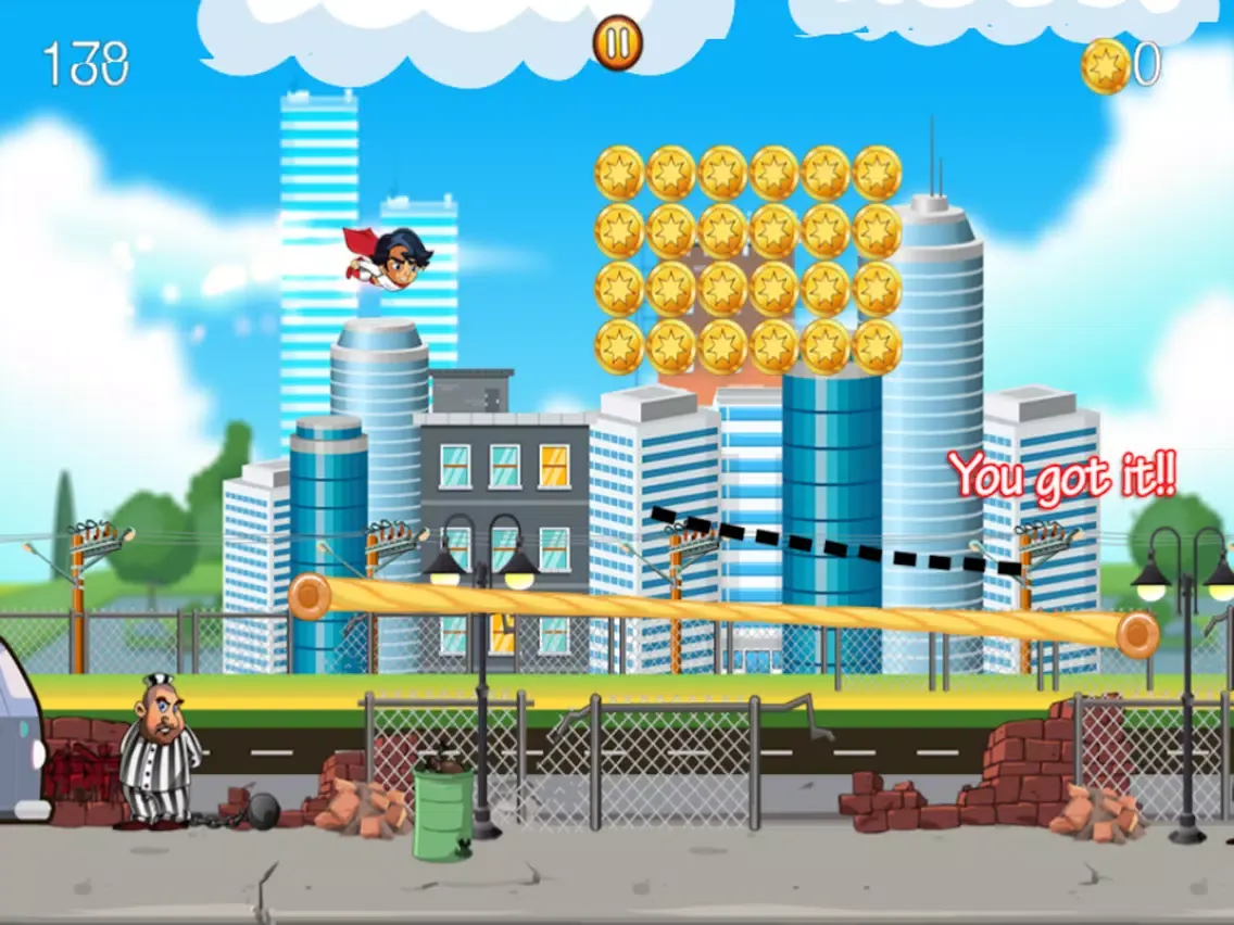 Zrzuty ekranu The Flying Superhero iPad 