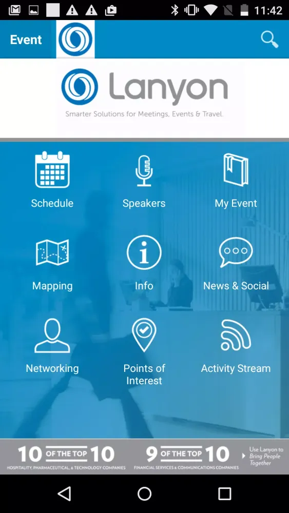 Lanyon Internal Events Screenshots