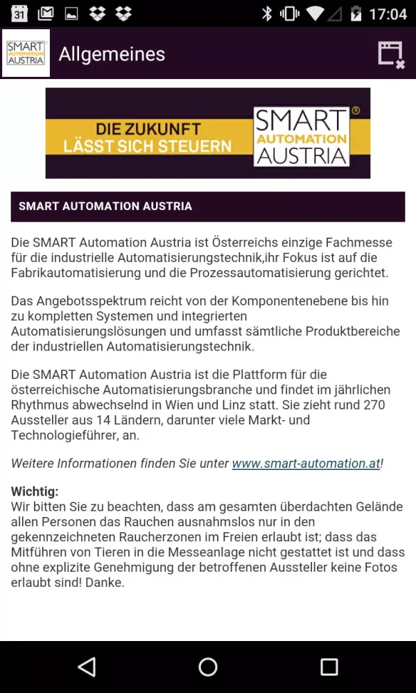 Capturas de pantalla de SMART Automation Austria