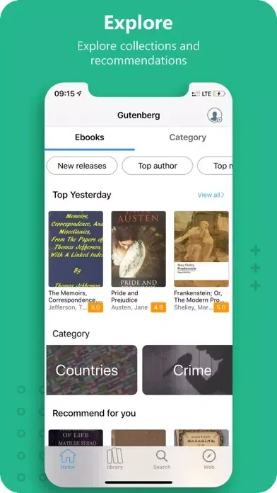 Gutenberg Ebook Reader Ekran Görüntüleri