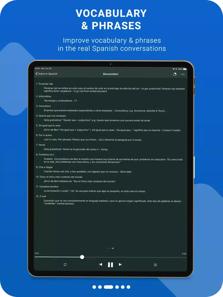 تصاویر Learn Spanish Podcast iPad 