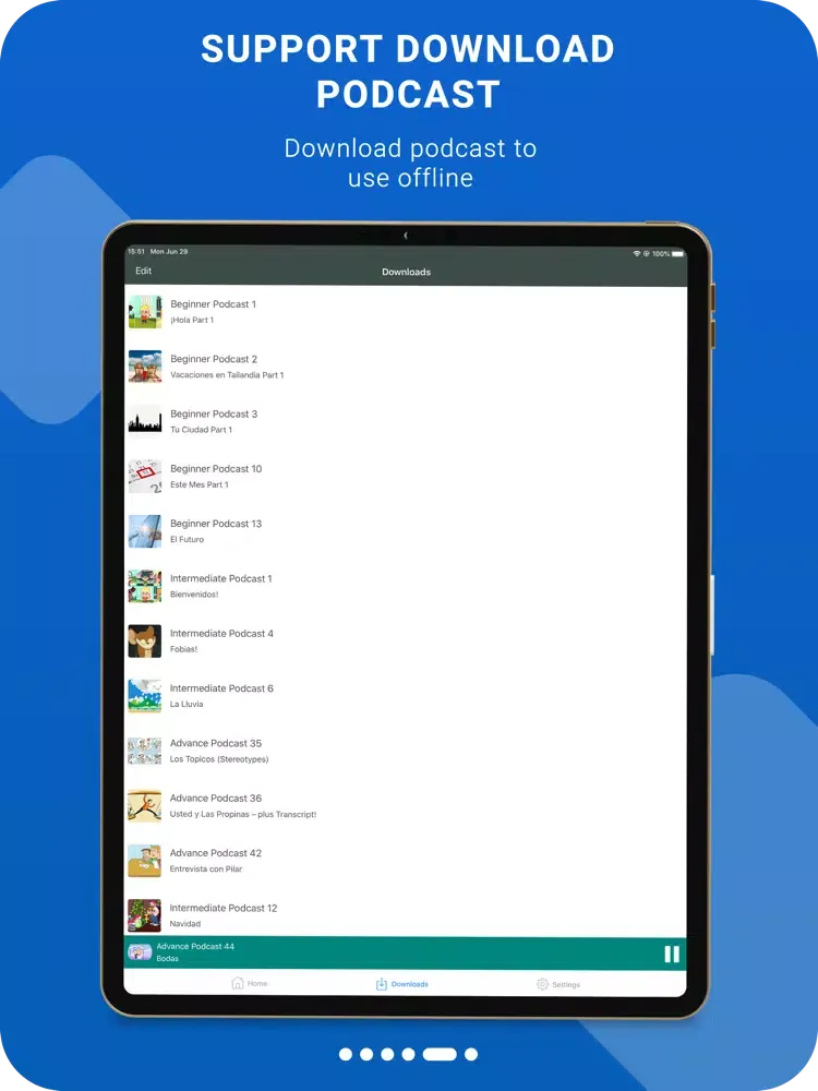 تصاویر Learn Spanish Podcast iPad 