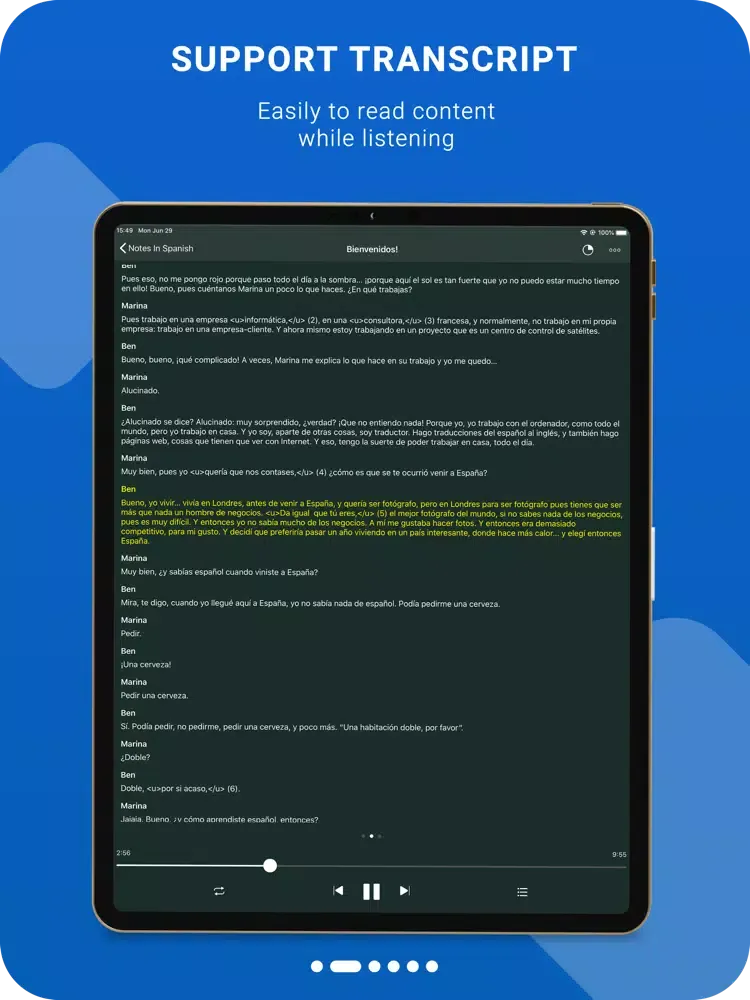 تصاویر Learn Spanish Podcast iPad 