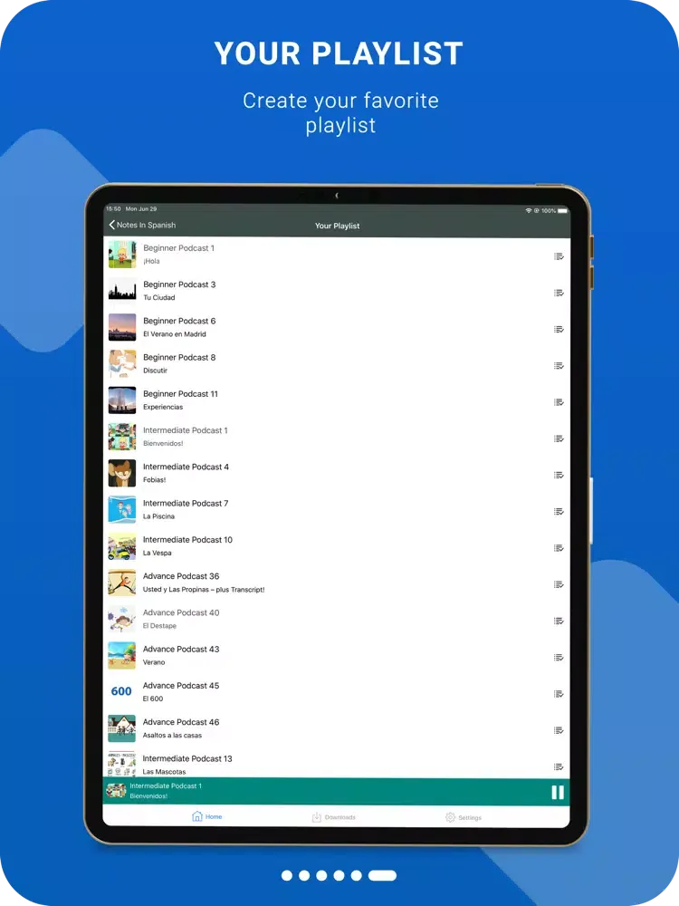 تصاویر Learn Spanish Podcast iPad 