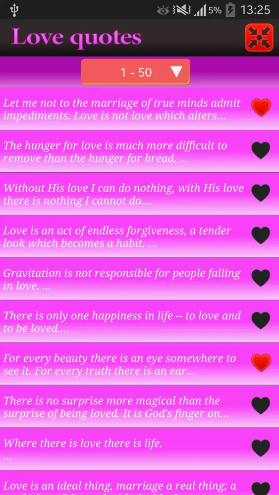 famous Romantic Love Quotes應用截圖