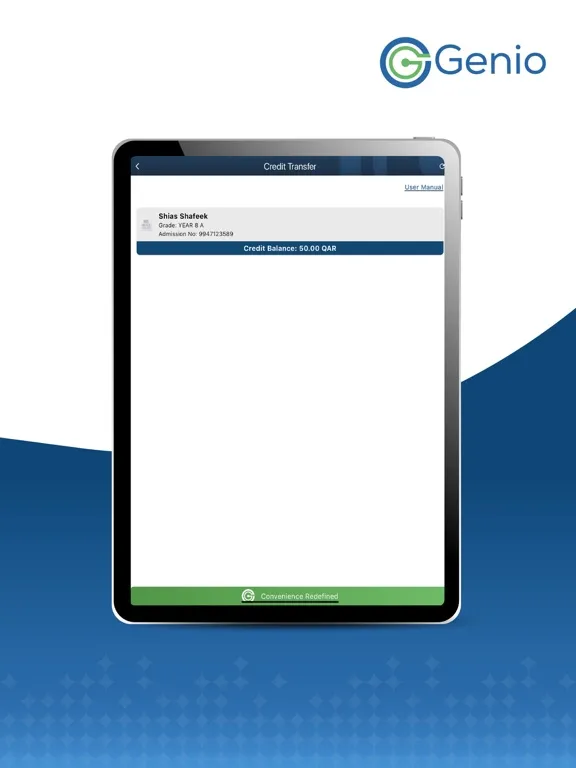 Tangkapan skrin Genio iPad 