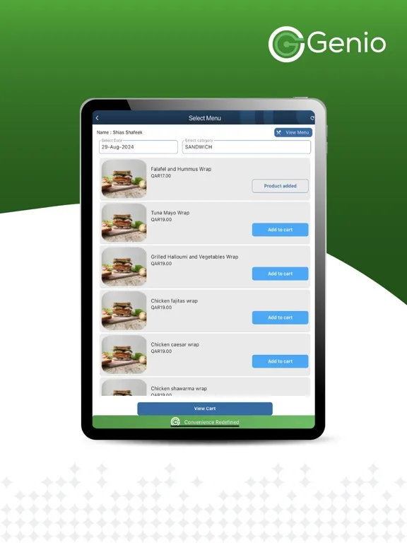 Tangkapan skrin Genio iPad 
