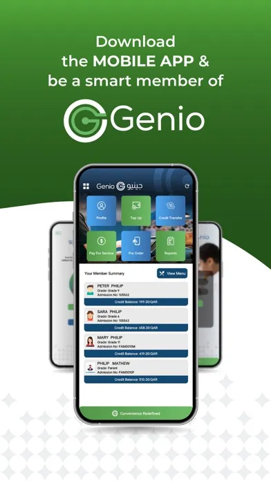 Tangkapan skrin Genio