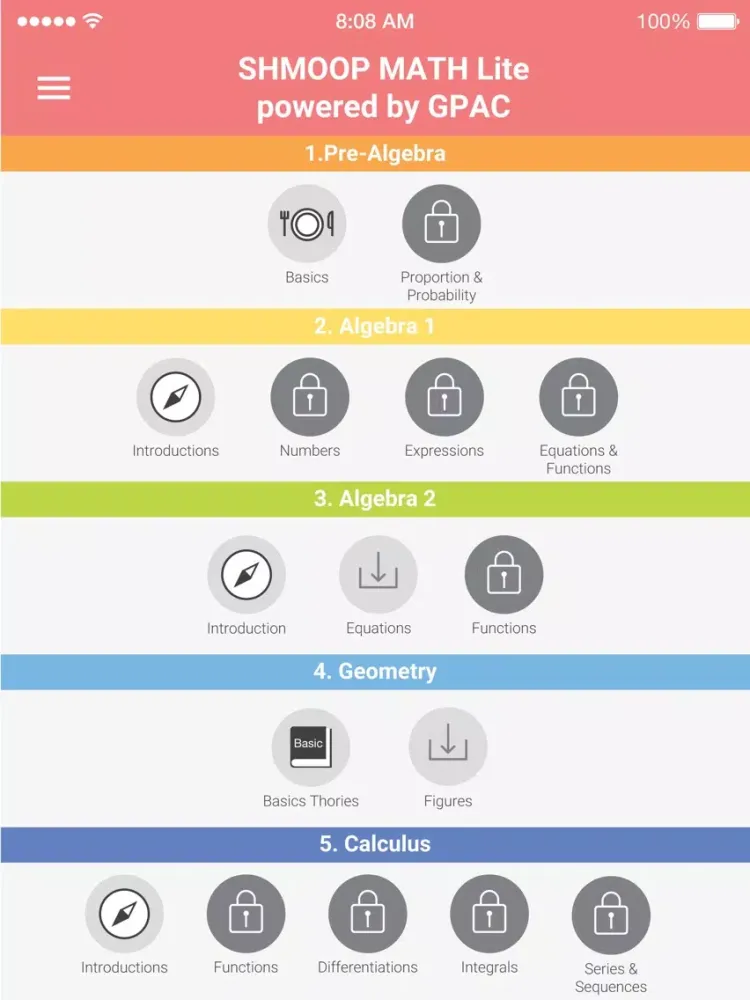 Shmoop Math Lite powered by GPAC iPad  Screenshots