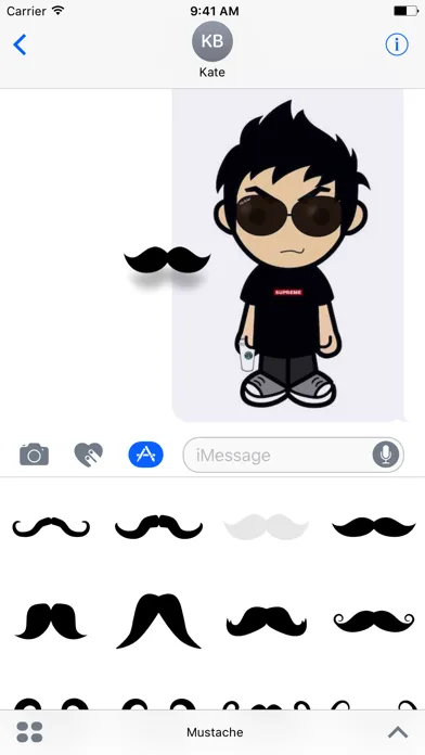 Скриншоты Mustache - Beard Whisker Stickers for iMessage