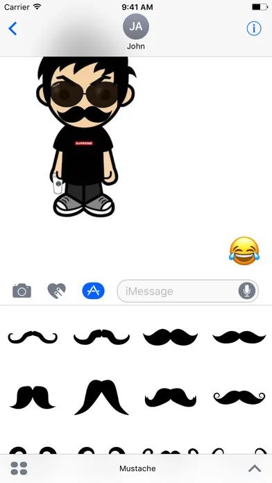 Скриншоты Mustache - Beard Whisker Stickers for iMessage
