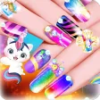 Unicorn Acrylic Nails Makeover