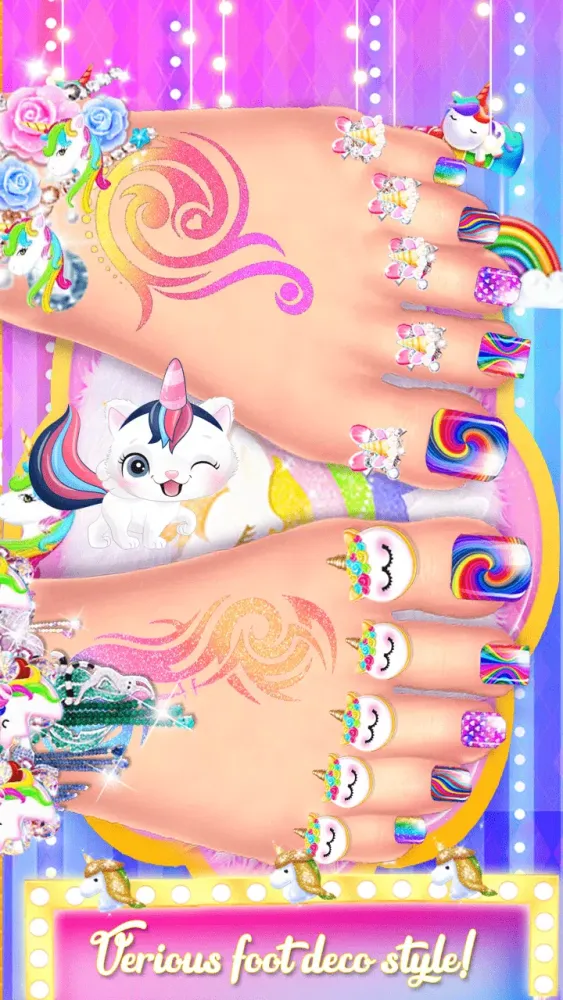 Unicorn Acrylic Nails Makeover স্ক্রিনশট