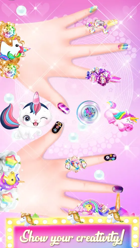 Unicorn Acrylic Nails Makeover স্ক্রিনশট