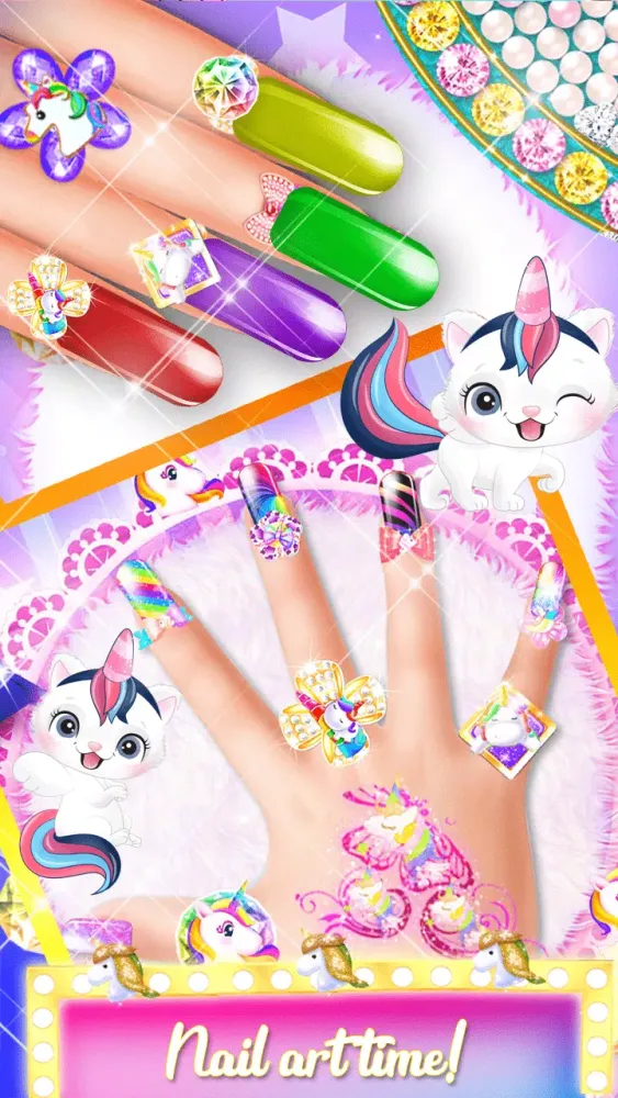Unicorn Acrylic Nails Makeover স্ক্রিনশট
