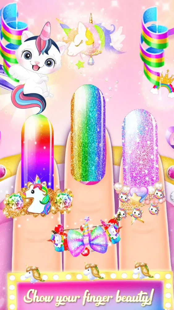 Unicorn Acrylic Nails Makeover স্ক্রিনশট