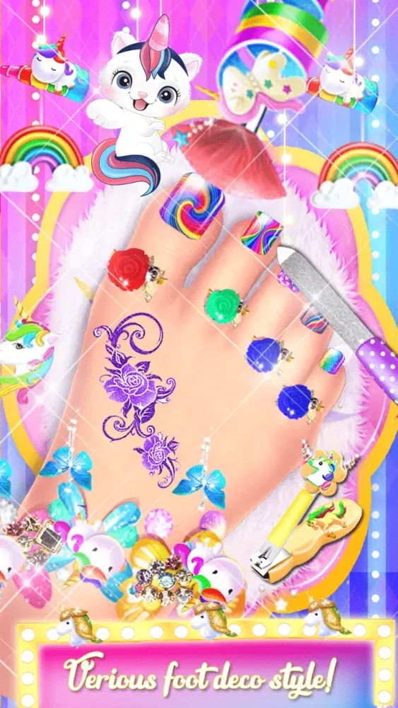 Unicorn Acrylic Nails Makeover স্ক্রিনশট