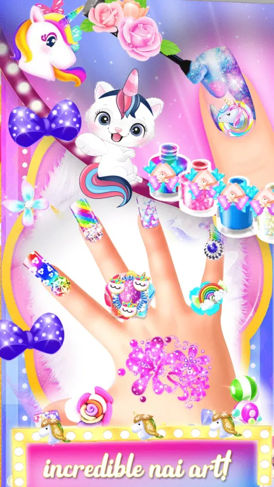 Unicorn Acrylic Nails Makeover স্ক্রিনশট