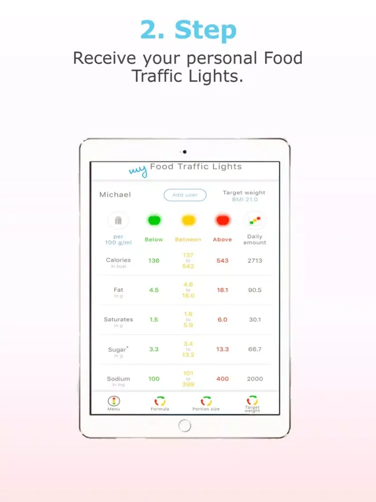 my Food Traffic Lights iPad  Screenshots