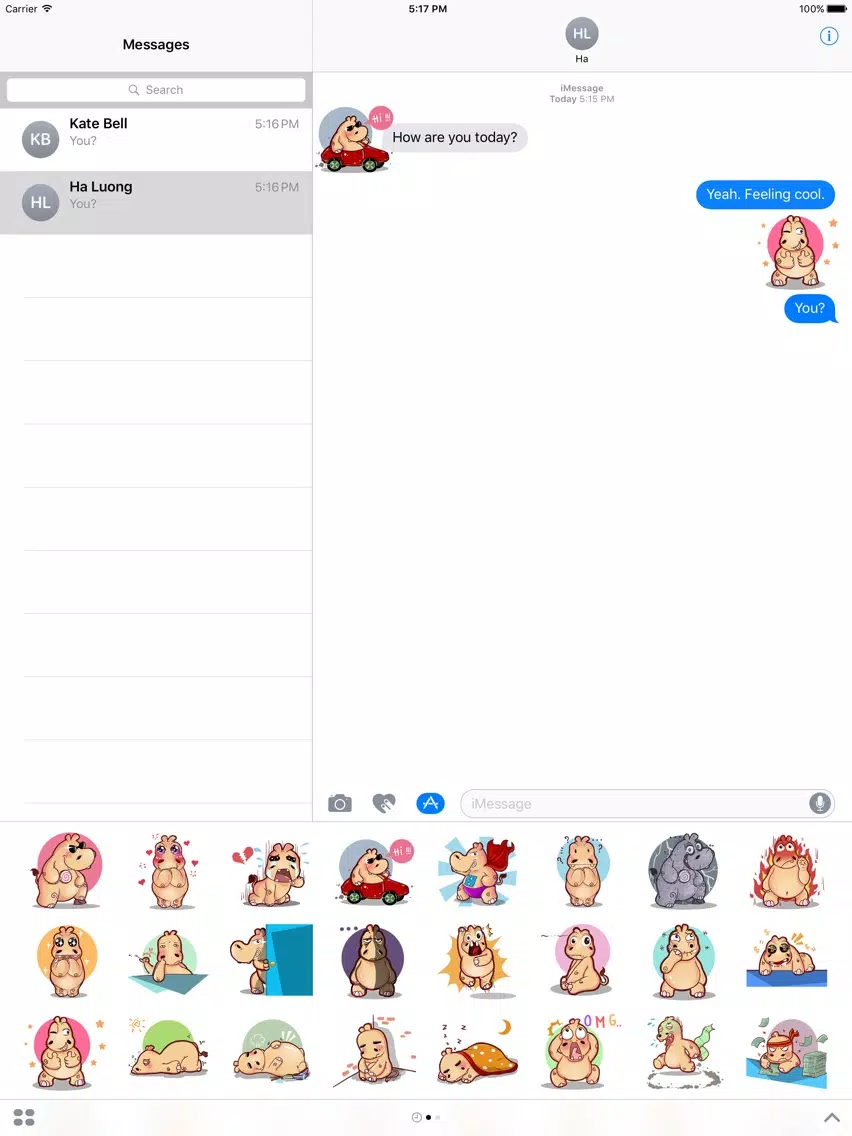 Tangkapan skrin Super Hippo Stickers iPad 