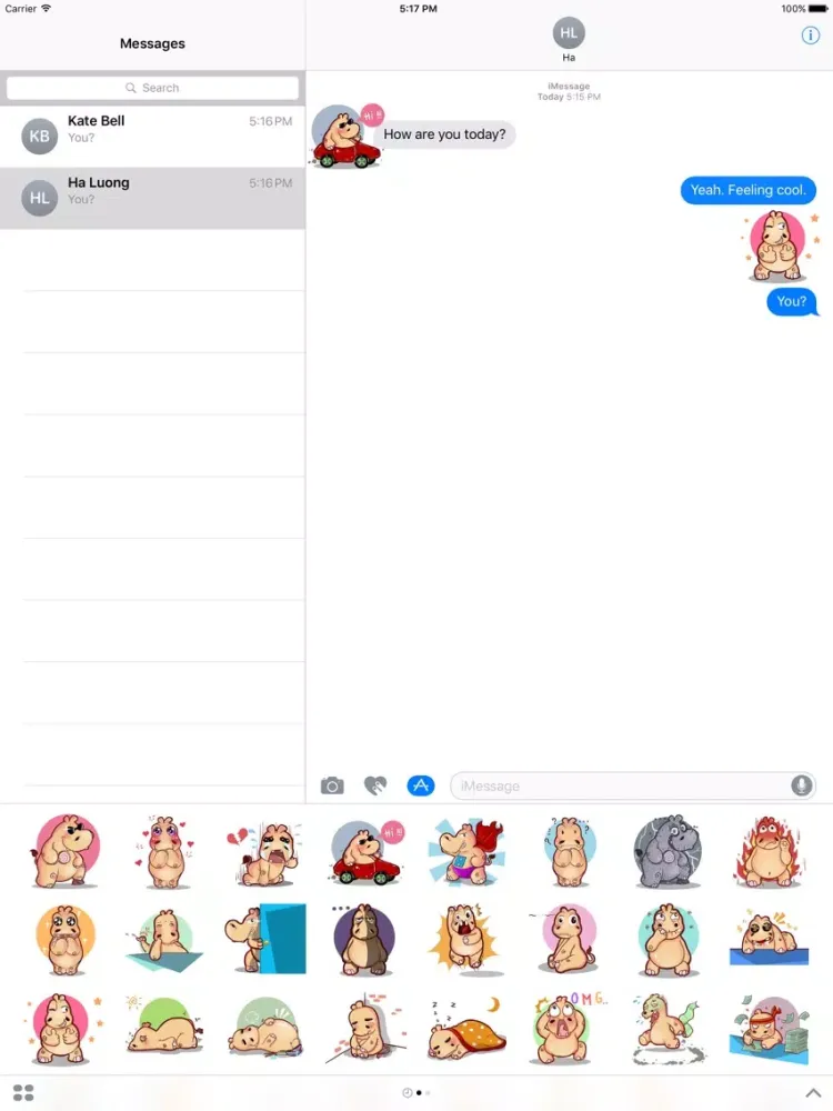 Super Hippo Stickers iPad  スクリーンショット