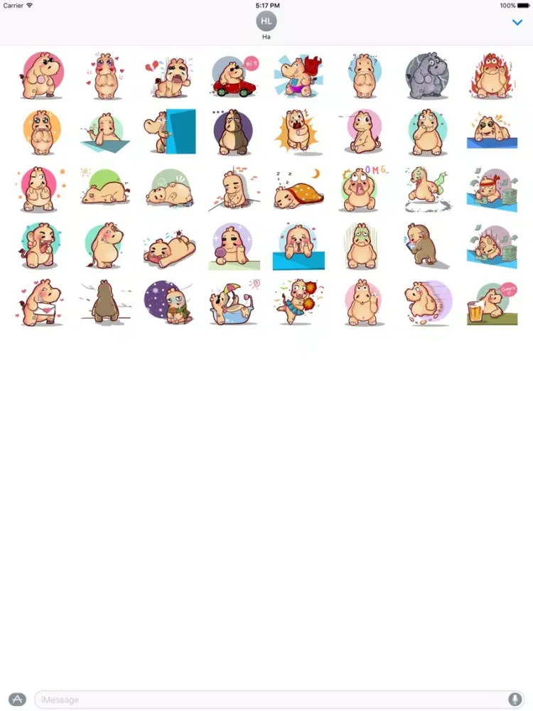 Super Hippo Stickers iPad  スクリーンショット