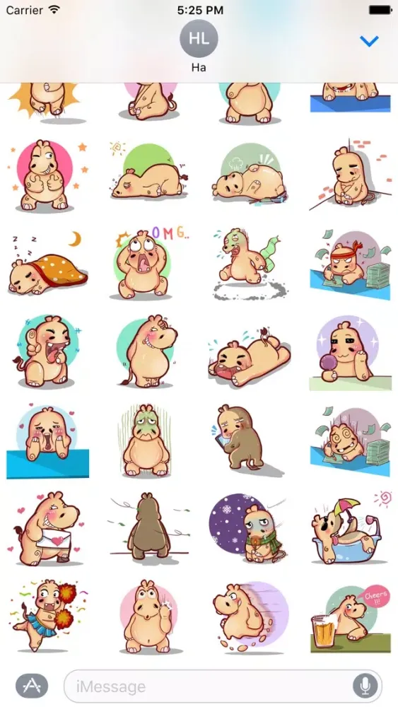 Super Hippo Stickers スクリーンショット