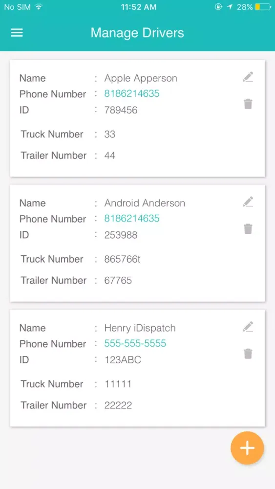 iDispatch Tracking Screenshots