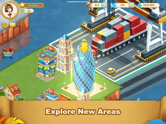 Zrzuty ekranu Merge Town - New World iPad 