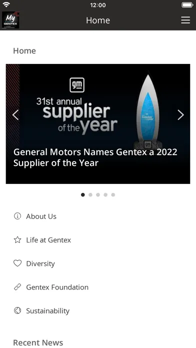 Tangkapan layar My Gentex
