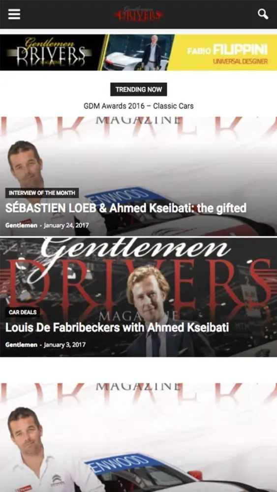 Capturas de tela do FR Gentlemen Drivers Magazine