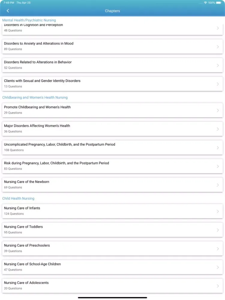 Captures d'écran de NCLEX RN EXAM PREP BY MOSBY’S iPad