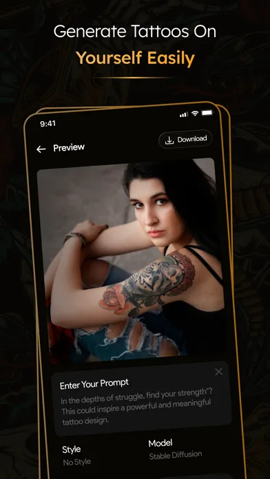 Captures d'écran de Inkee: AI Tattoo Art Generator